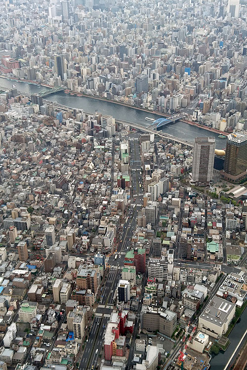 スカイツリーから見た東京