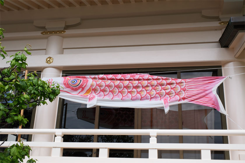 赤い鯉のぼり